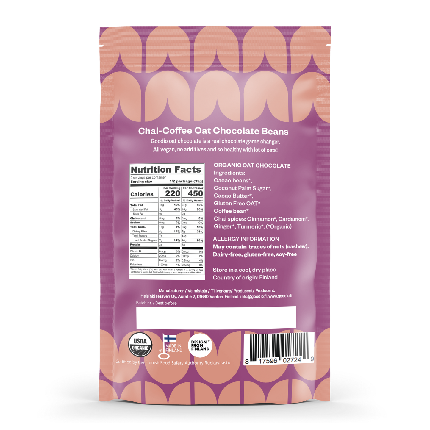 Chai Coffee Oat Chocolate Beans