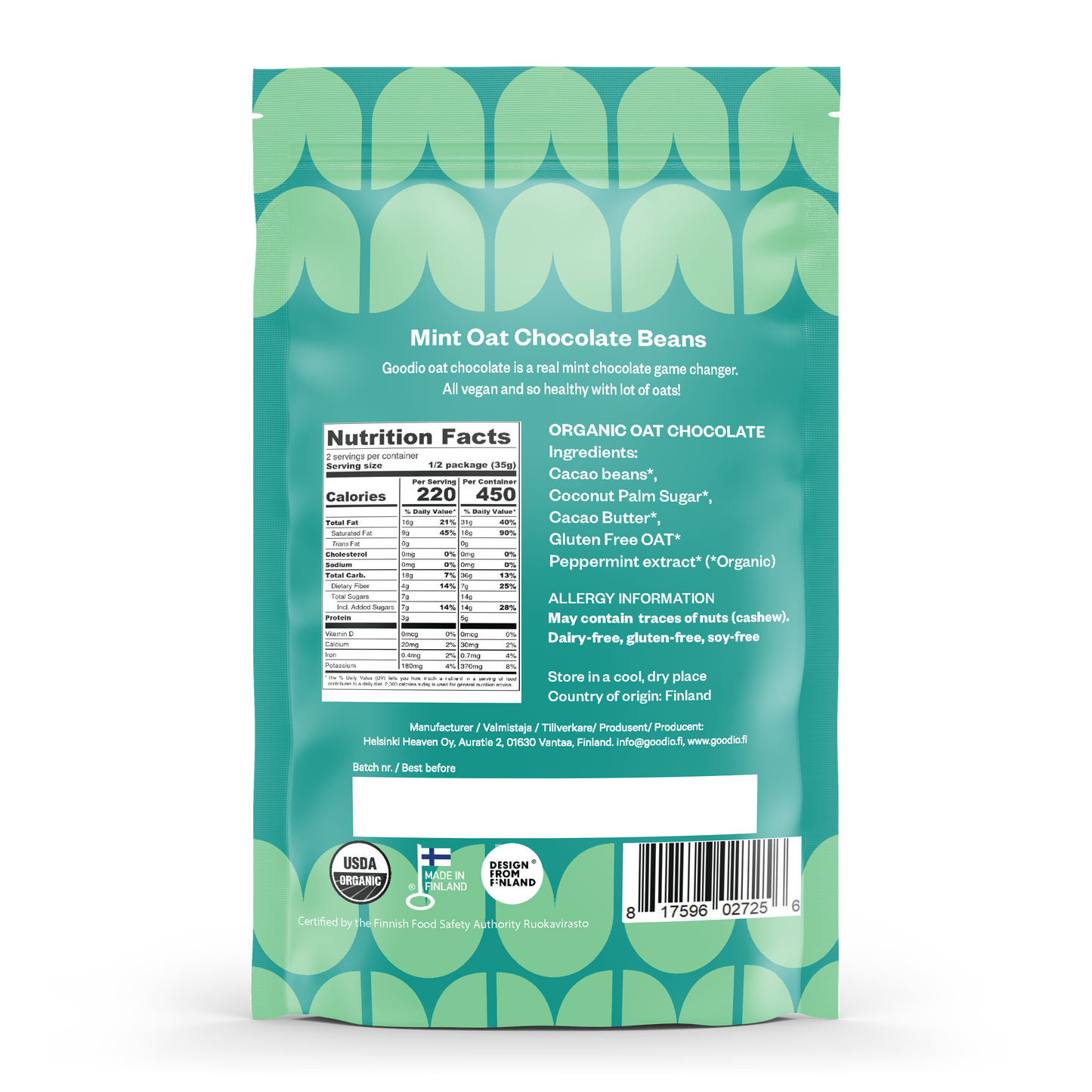 Mint Oat Chocolate Beans