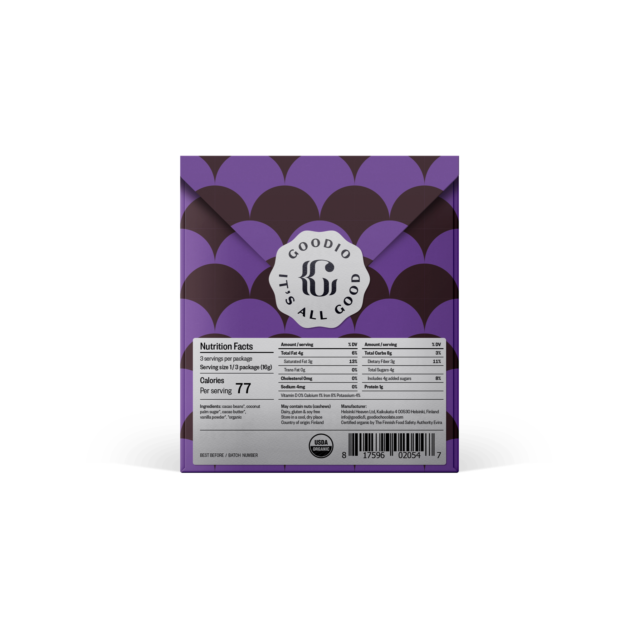 Dark Chocolate 71% - Goodio USAOrganic & Vegan Chocolate