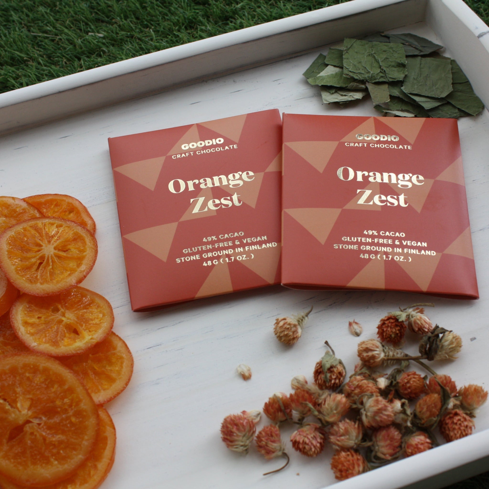 Orange Zest vegan Chocolate 49% – Goodio USA