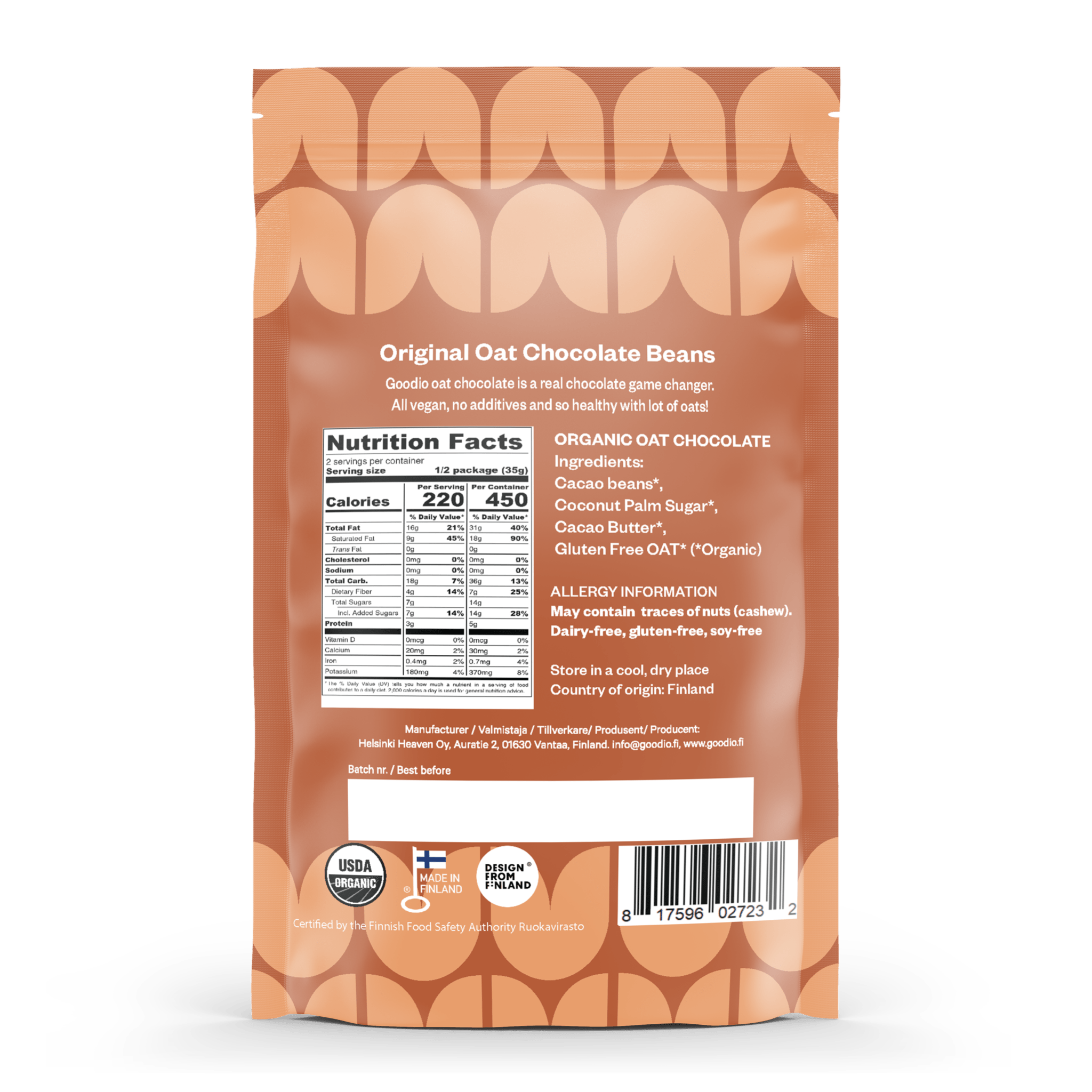 Original Oat Chocolate Beans - Goodio USAOrganic & Vegan Chocolate