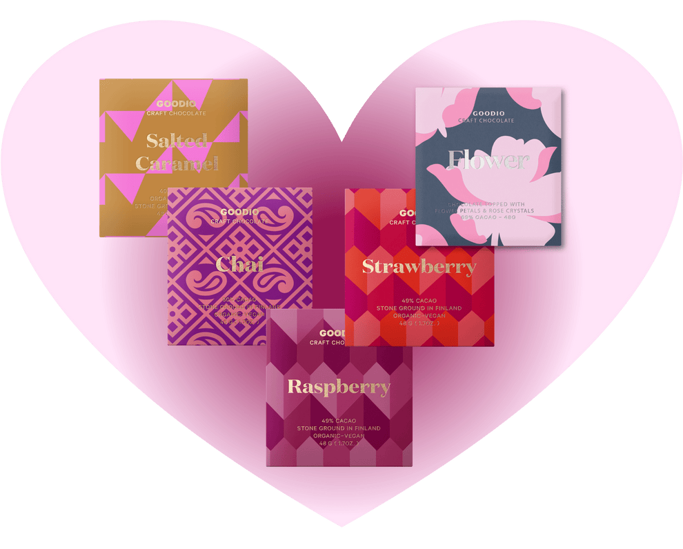 Pink Bundle — 5 bars - Goodio USACraft Chocolate