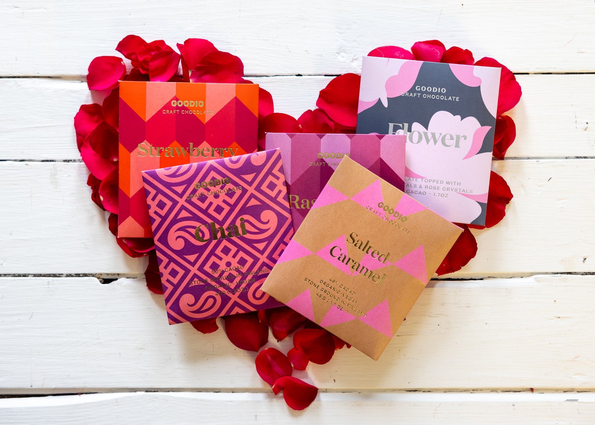 Pink Bundle - 5 bars - Goodio USACraft Chocolate