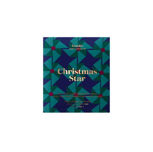 Pre - order Christmas Star Chocolate 35% - Goodio USACraft Chocolate