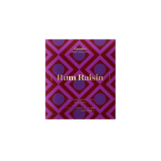 Pre - order Rum Raisin Chocolate 35% - Goodio USACraft Chocolate