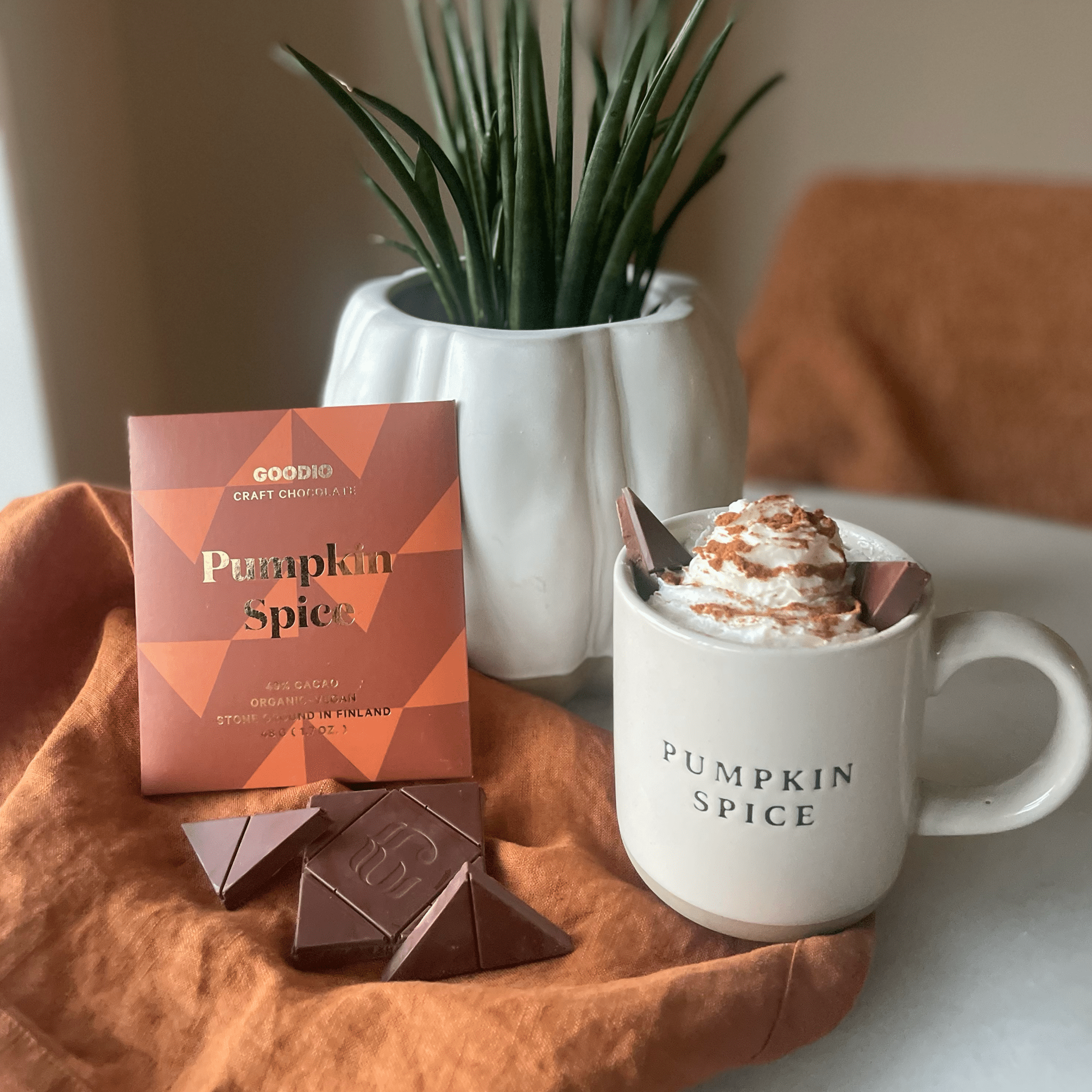 Pumpkin Spice Chocolate 49% - Goodio USACraft Chocolate