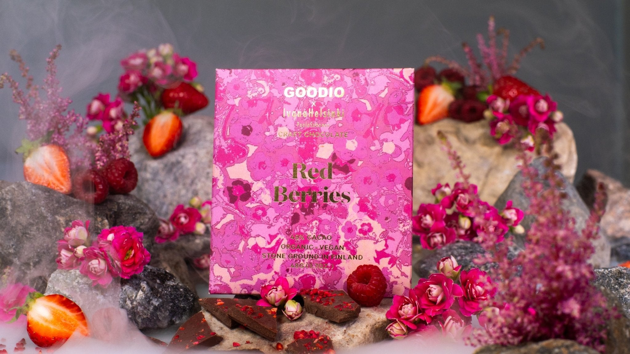 Red Berries vegan Chocolate 49% – Goodio USA