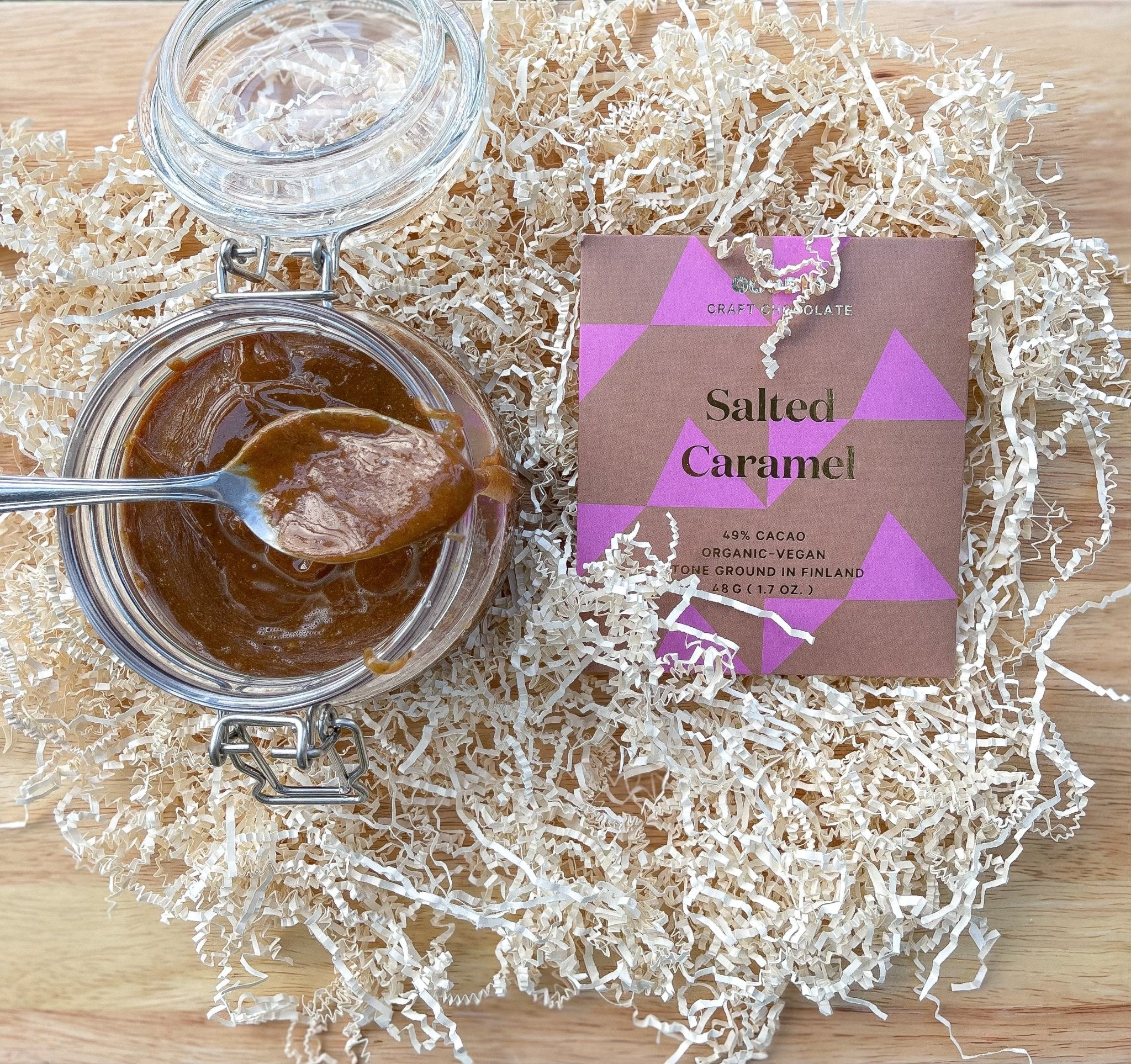 Salted Caramel Chocolate 49% - Goodio USACraft Chocolate