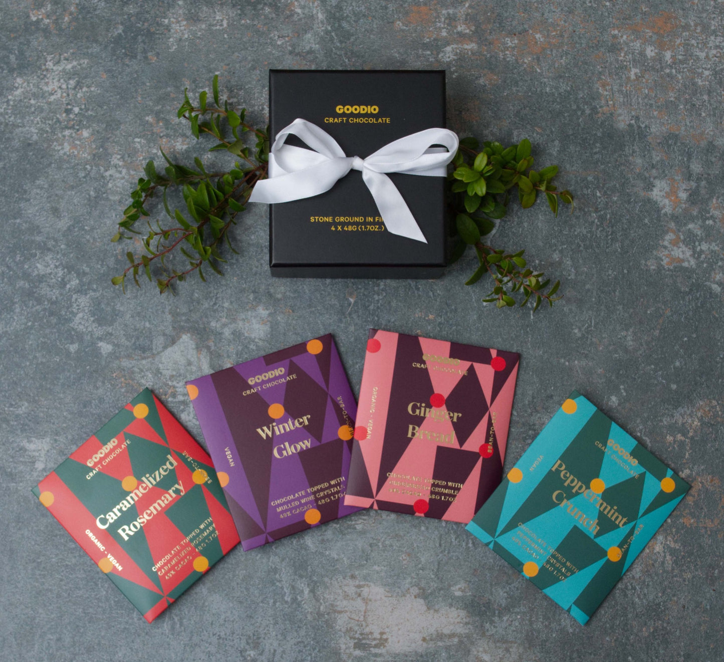 Four Flavors Chocolate Gift Pack: 4 Bars